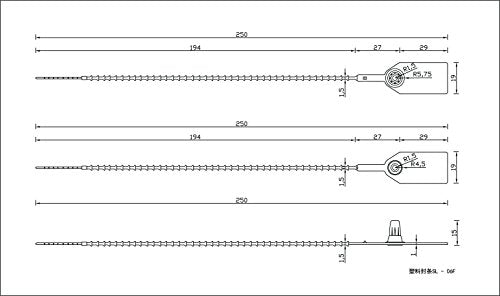 Leadseals(R) 100 Plastic Tamper Seals, Zip Ties for Fire Extinguishers Pull Tite Security Tags Numbered Disposable Self-Locking Tie 250mm Length (Red) (Pack of 2) - color: Red, size: 100 PCS (Pack of 2)