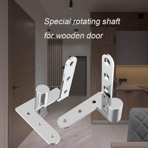 Pivot Hinge, 270 Degree, Solid Stainless Steel - color: Silver+Contains Screws