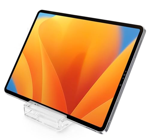 Transparent Acrylic Tablet Stand, Portable Phone Holder for Desk Use - color: Transparent