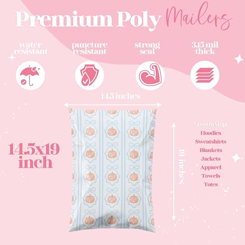Pretty Package Store Poly Mailers 6x9, Blue Pumpkin, 100 Pack - color: Blue Pumpkins, size: 6x9