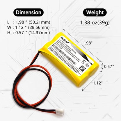 (5-Pack) 2.4V 800mAh Ni-Cd BP2-A Battery for Dual-Lite Exit Lights