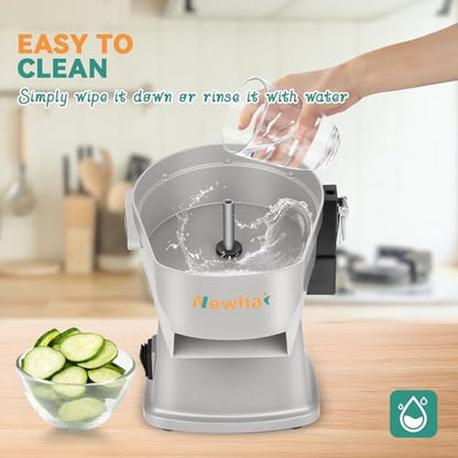 Newhai 4 in 1 Commercial Vegetable Chopper, Electric Dicer Slicer Machine