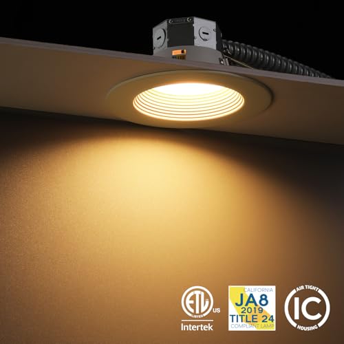 TORCHSTAR 8-Pack 5CCT 6 Inch LED Recessed Light Canless, White - color: White-5CCT, size: 6 Inch