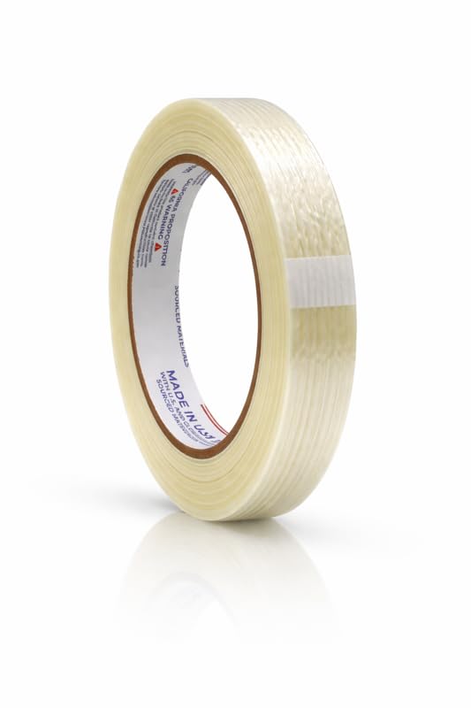 WOD UFST39 Fiberglass Reinforced Filament Strapping Tape, 3/4 inch x 60 yds. 4 Mil, Filaments Run Lengthwise - size: 3/4 Inch