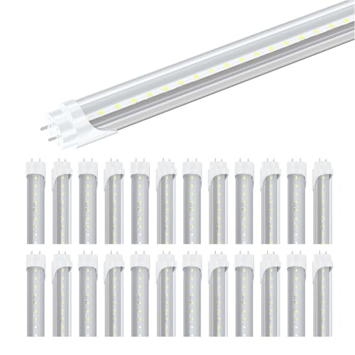 4FT T8 LED Tube Lights 25-Pack, 22W 3000LM 6000K Ballast Bypass - color: 6000k(cold White), size: 25 Count (Pack of 1)