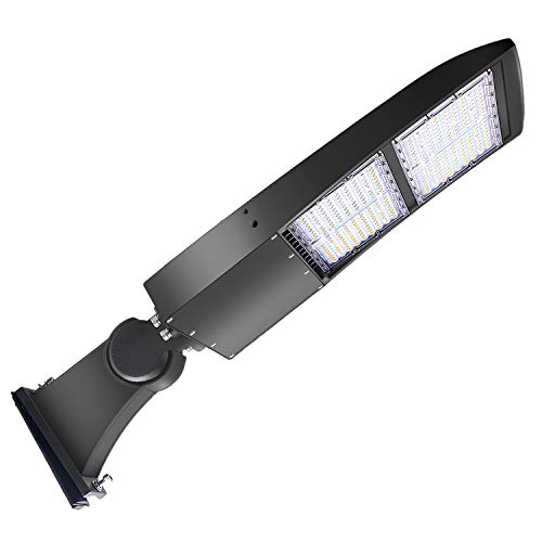 LED Parking Lot Lights 300W Shoebox Street Pole Lighting Fixture 4000K - color: 300W + (100-277V 4000K), size: Adjustable Direct Arms Mount Bracket