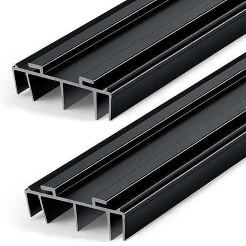 Pangda 2 Pcs Under Door Seal Door Bottom Seal 36" Long 1 3/4" Wide, Black - color: Black