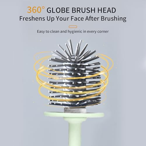 Plastic Toilet Brush Set, Strawberry Green, Bathroom Accessories, Includes 2 Toilet Brushes & Holder - color: Strawberry Green