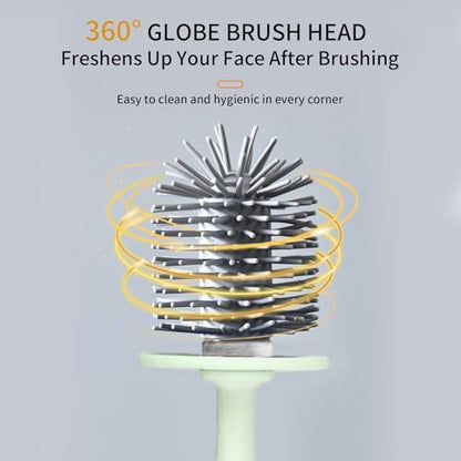 Plastic Toilet Brush Set, Strawberry Green, Bathroom Accessories, Includes 2 Toilet Brushes & Holder - color: Strawberry Green