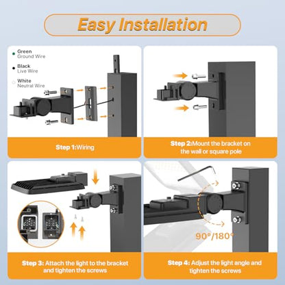 150W LED Parking Lot Lights 18000LM 5000K 110V/120V Arm Mount - size: 150W 2PACK