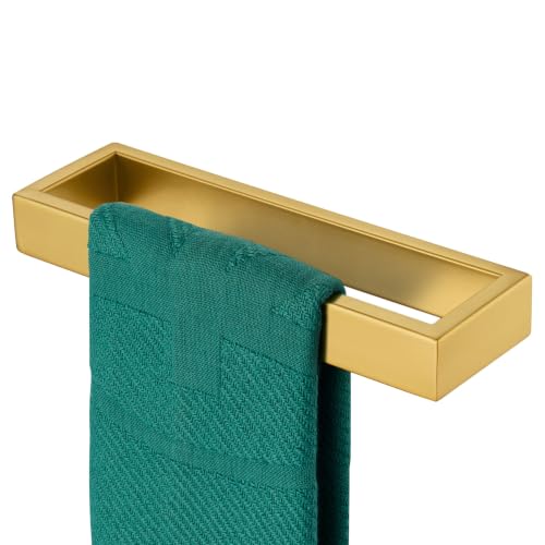 KOKOSIRI Towel Ring Brushed Gold Hand Towel Holder 9 Inch Kitchen Towel Hanger Rack Stainless Steel Bathroom Hardware Wall Mounted, 1 Pack B4008BG-L9 - color: Brushed Gold, size: 1 Pack