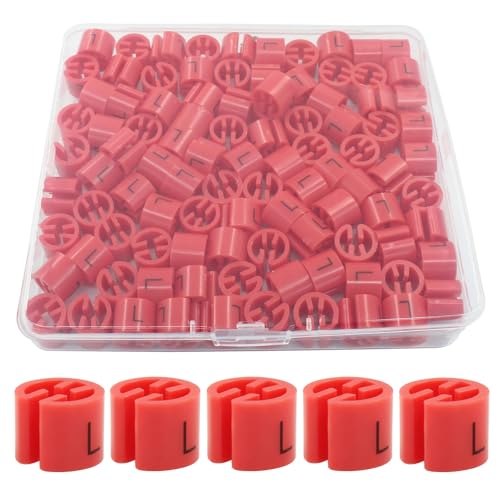Clothes Hanger Marker, Red, L Size, 100Pcs - color: Red-l