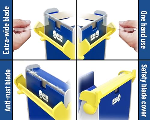 by Excell Triple Premium Extra Wide Metal Multi-Roll Desktop Tape Dispenser