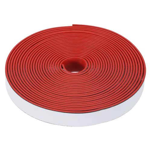 Smoke Fire Seal Strip 19.7 Feet 18mm/0.71" Wx2mm/0.08" T Red - color: Red, size: 19.7 FT x 18mm / 0.71" W x 2mm / 0.08" T