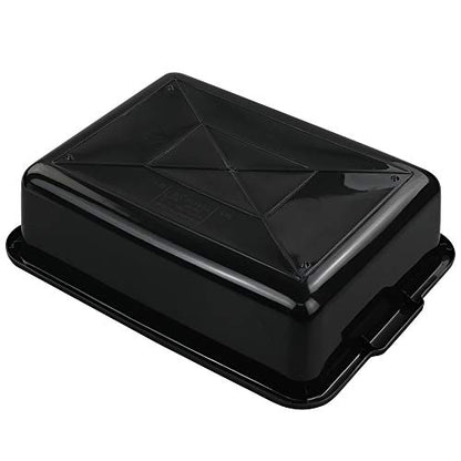 8 Liters Plastic Commercial Bus Tub Set of 4, Black Dish Pans - size: 8 L