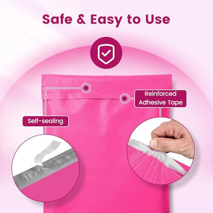 Metronic Poly Mailers 14.5x19 400 Pack, Large Bulk Self Seal Shipping Bags - color: Pink, size: 14.5x19 400PC