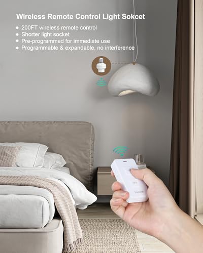 Remote Control Light Bulb Socket with Portable Magnetic Switch - style: 1 Handheld Switch + 1 Socket