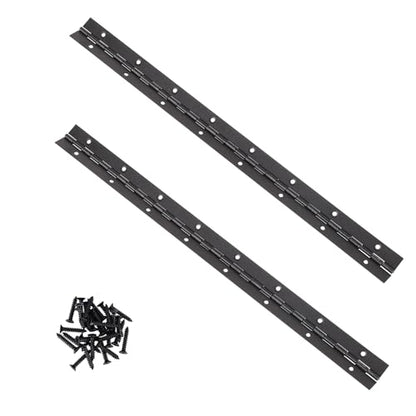 2Pcs 16inch Black Stainless Steel Heavy Duty Continuous&Piano Hinges - size: 16"-2PACK