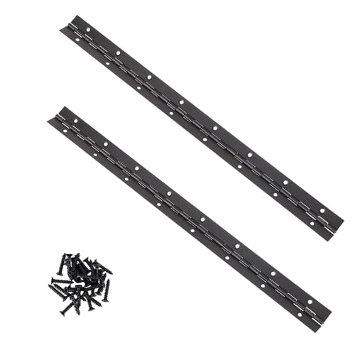2Pcs 16inch Black Stainless Steel Heavy Duty Continuous&Piano Hinges - size: 16"-2PACK