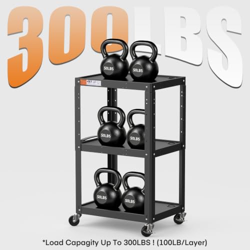3 Shelf Metal Utility Cart - Durable Computer Cart on Wheels with Power Strip,Height Adjustable AV Presentation Cart Stand for Movie Projector,TV and Laptop Computers,Easy to Assemble, Black - style: AV Cart(M-AV-JS)