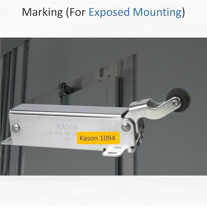 Awoco 1094 Hydraulic Door Closer, Exposed Mounting for Walk-in Coolers/Freezers by Kason - style: Exposed door closer