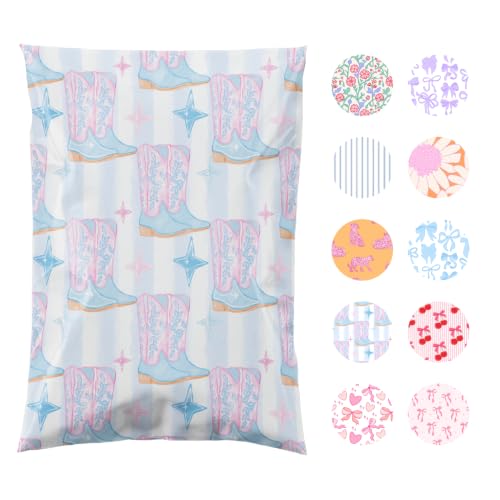Pretty Package Store Poly Mailers 10x13, Cowgirl Boots, 100 Pack - color: Cowgirl Boots, size: 10x13