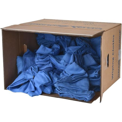 PRO SOURCE 10 Lb Box Virgin Surgical Lint-Free Blue Cotton Huck Towels: 16" x 25" - size: 10 lb