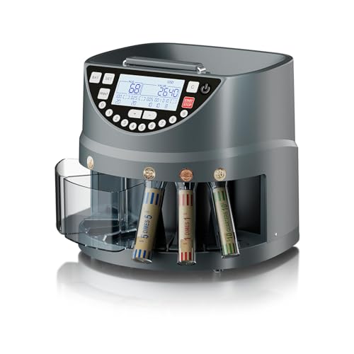 Aneken Coin Counter & Sorter for U.S. Coins, 3.5-Inch TFT Display
