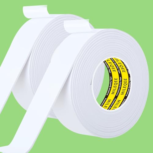 Single-Sided Foam Tape EVA White,2Pack x 2in x 16.4FT - color: White, size: 2Pack, Each 2 Inch x 16.4 FT