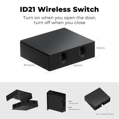 VST Wireless Double Door IR Sensor Switch for LED Lights(DC 12V 3A) - color: Black