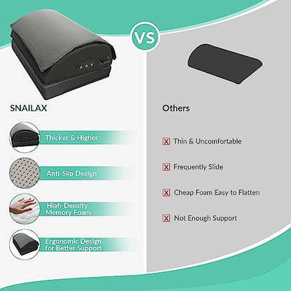 Snailax Heated Foot Rest Under Desk, Ergonomic Footrest with Vibration