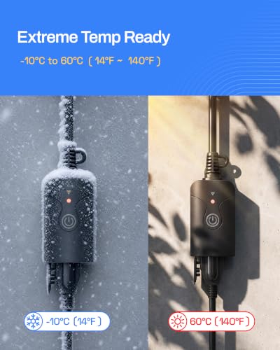 HBN Outdoor Smart WiFi Plug, Heavy Duty 1 Grounded Outlet Timer, 1 Pack - style: 1 Outlet-1PC
