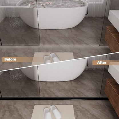 39” Black Shower Threshold Water Dam Stopper for Dry Wet Separation - color: Black, size: 39inch