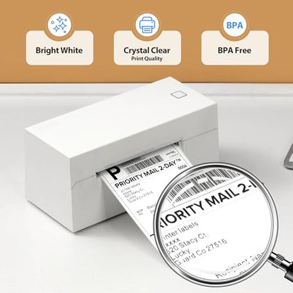 Fanfold 4" x 6" Direct Thermal Labels 4000 Thermal Printer Paper 8 Stacks Shipping Labels - style: 4000 Labels-White