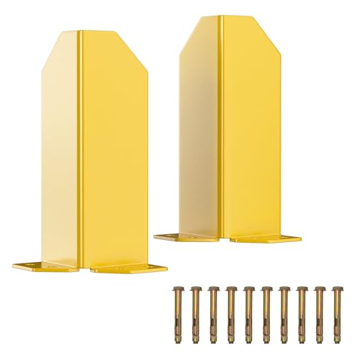 Nisorpa 12" Pallet Rack Post Protectors, 2 Pcs, with 10 Anchor Bolts