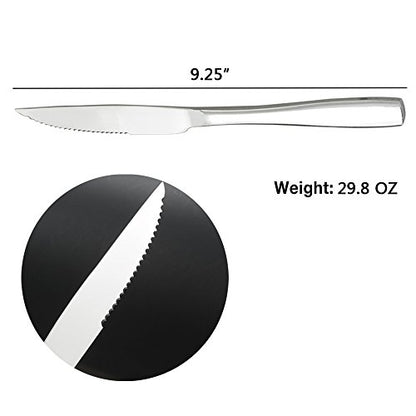 8-Piece Stainless Steel Steak Knives for Chefs Commercial Kitchen