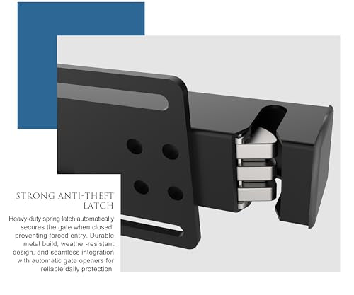Blütezeit 12V–24V AC/DC Electric Gate Lock, Heavy-Duty Electromagnetic Gate Latch for Swing Gate Openers, Single & Dual Swing Gates