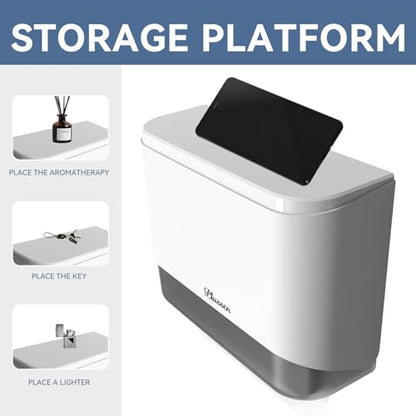 Commercial Paper Towel Dispenser Wall Mount C-Fold Multifold Trifold Hand Towels Dispenser for Bathroom, Two Key Lock Design No-Drilling Adhesive & Screws Included, ABS Built, White-PN6012 - color: White-pn6012
