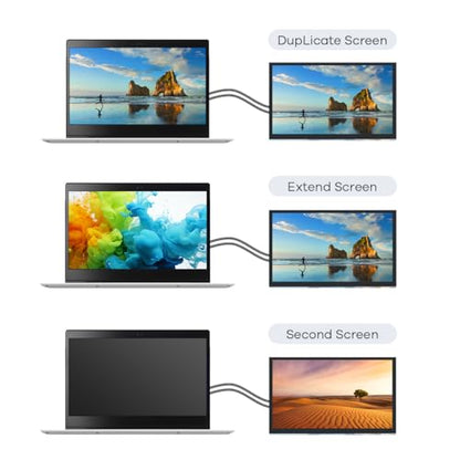 Hosyond 7 Inches Touchscreen IPS LCD Display Panel 1024×600 HDMI Capacitive Touch Screen for Raspberry Pi5/Pi4/Pi3/ZERO 2W, BB Black, Windows - size: 7 inches