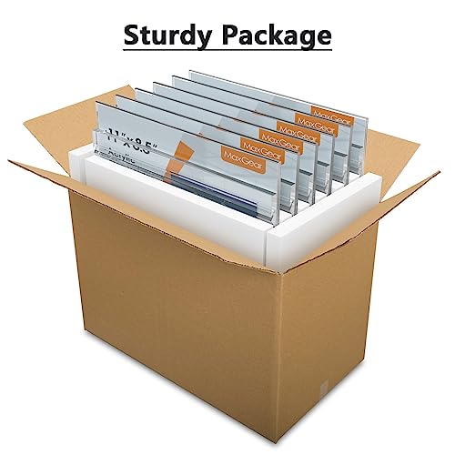 MaxGear Acrylic Sign Holder Horizontal Double Sided Display Stand 6 Pack - size: 6 Pack 11x8.5