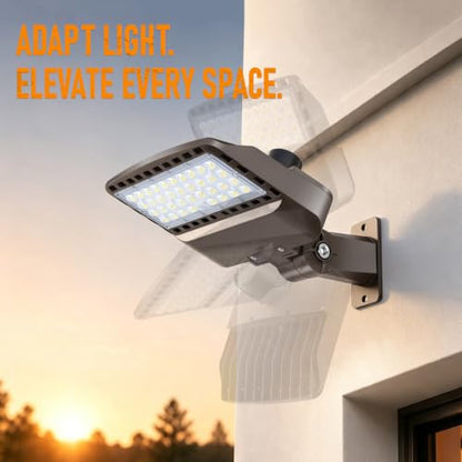 ledmo LED Parking Lot Light 100W/120W/150W, 22500LM 5000K Bright Dimmable - size: Small/150/Dimmable/Wall Mount