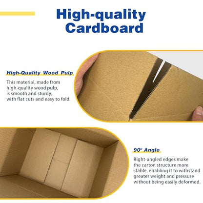30 Pack 8x6x6 inches Small Shipping Boxes Brown Corrugated Cardboard Boxes for Packing, Mailing, Moving, Business - size: 8x6x6 inch