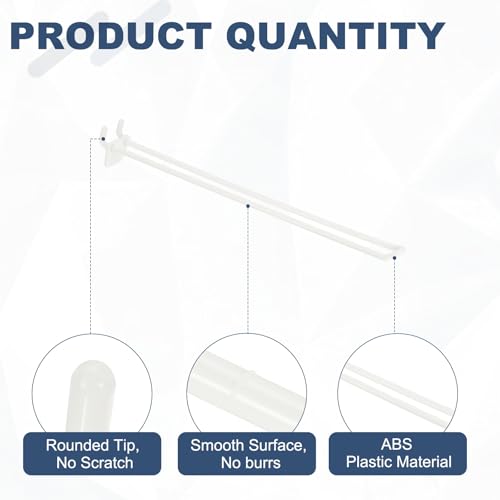 uxcell 20 Pcs Pegboard Hooks 11.5" Durable Plastic Pegboard Display Hooks - size: 11.5"