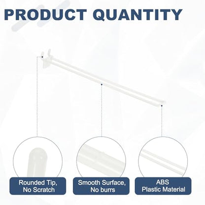 uxcell 20 Pcs Pegboard Hooks 11.5" Durable Plastic Pegboard Display Hooks - size: 11.5"