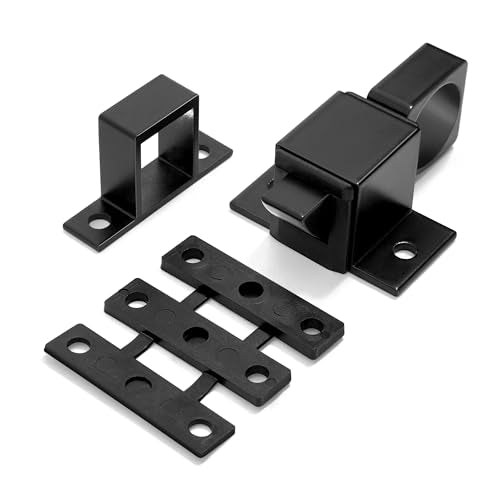 2 Packs Black Spring Door Lock，Self-Closing Latches - color: Black