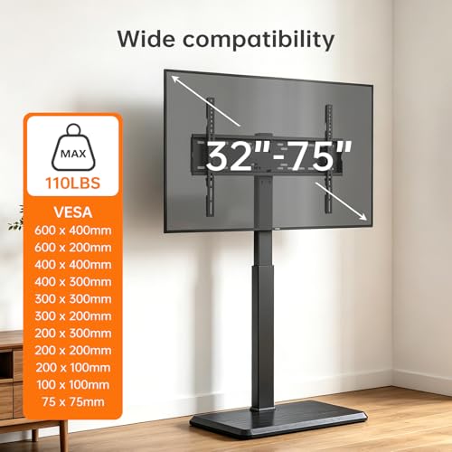 Universal Floor TV Stand for 32-75 Inch TVs up to 110 lbs - style: TCP01-M-A02