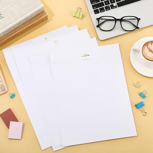 Teling 50 Pcs Manilla Clasp Envelopes Kraft Closure - color: White, size: 9*12