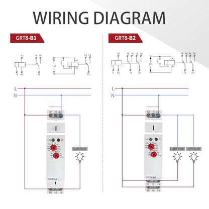 Delay Off Time Relay 16A Adjustable Smart Relay GRT8-B1 AC/DC 12V-240V - size: GRT8-B1 AC/DC 12V-240V