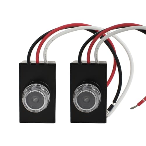 YCA1030 Dusk to Dawn Sensor, Hard-Wired Post Eye Photocell Sensor for Outdoor Lights, Automatic Light Control Switch, UL Listed (Pack of 2) - size: 2 Pack