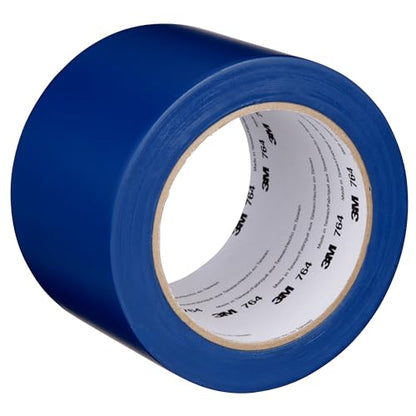 3M General Purpose Vinyl Tape 764, Blue, 3 in x 36 yd, 5 mil, 1 Roll - color: Blue, size: 3 in x 1296 in